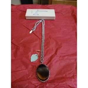 vintage whiting and davis jewelry Buffalo  Horn Necklace  New/oldstock